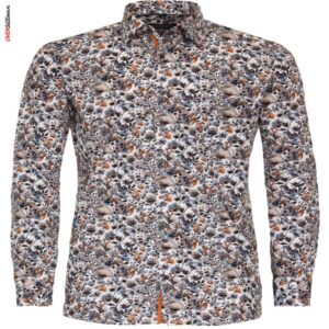Wizytowa koszula z długim rękawem, w kwiecisty wzór Casa Moda
