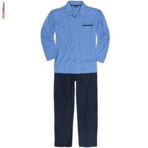 Niebieska pidżama z długim rękawem i spodniami ADAMO