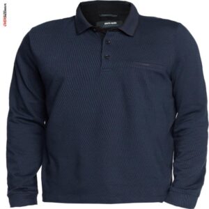 Granatowe polo z długim rękawem Pierre Cardin