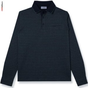 Zielone polo z długim rękawem Pierre Cardin