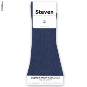 Niebieskie skarpetki bezuciskowe Steven