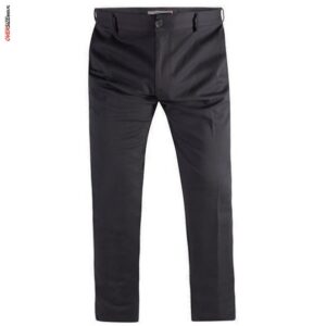 Czarne spodnie w kant z elastycznego materiału Duke