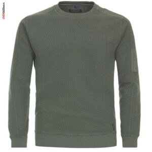 Oliwkowa bluza przez głowę Casa Moda