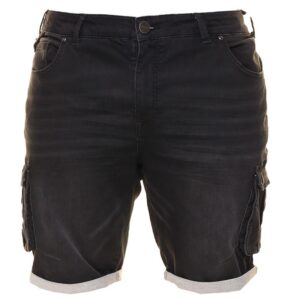 Czarne szorty jeansowe cargo Maxfort