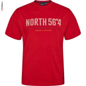 Czerwony T-shirt z nadrukiem Allsize