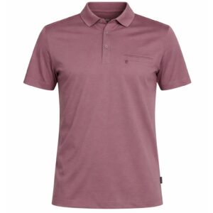 Fioletowe polo z krótkim rękawem Pierre Cardin