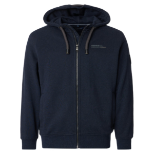 Granatowa bluza rozpinana z kapturem Casa Moda