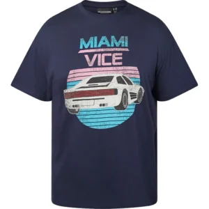 Granatowy T-shirt Miami Vice Allsize