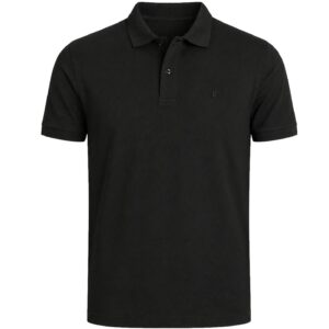 Czarne polo z krótkim rękawem Pierre Cardin