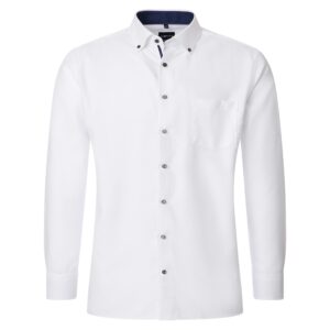 Biała koszula z długim rękawem Casa Moda