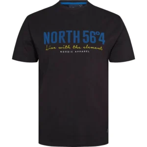 Czarny T-shirt z nadrukiem Allsize