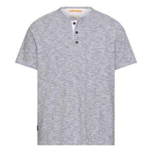 T-shirt z prążki, z guziczkami Camel Active