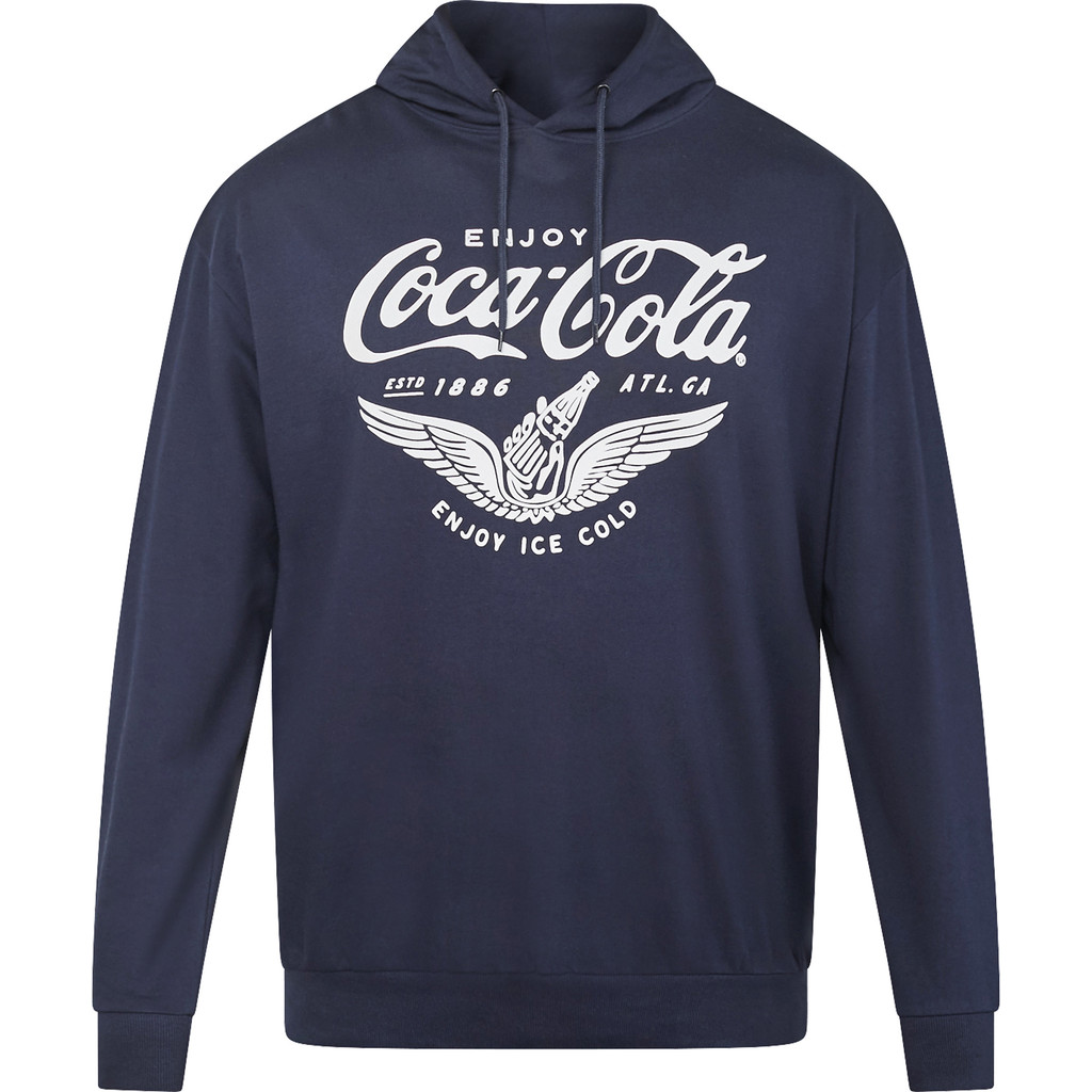 Granatowa bluza z kapturem, przez głowę Coca Cola