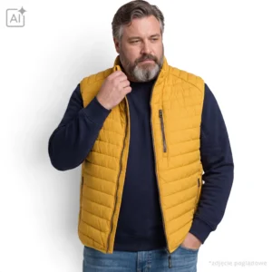 Żółty bezrękawnik pikowany Casa Moda