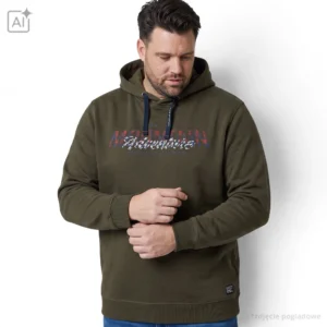Oliwkowa bluza z kapturem Casa Moda