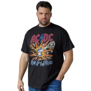 Czarna rockowa koszulka AC/DC Allsize