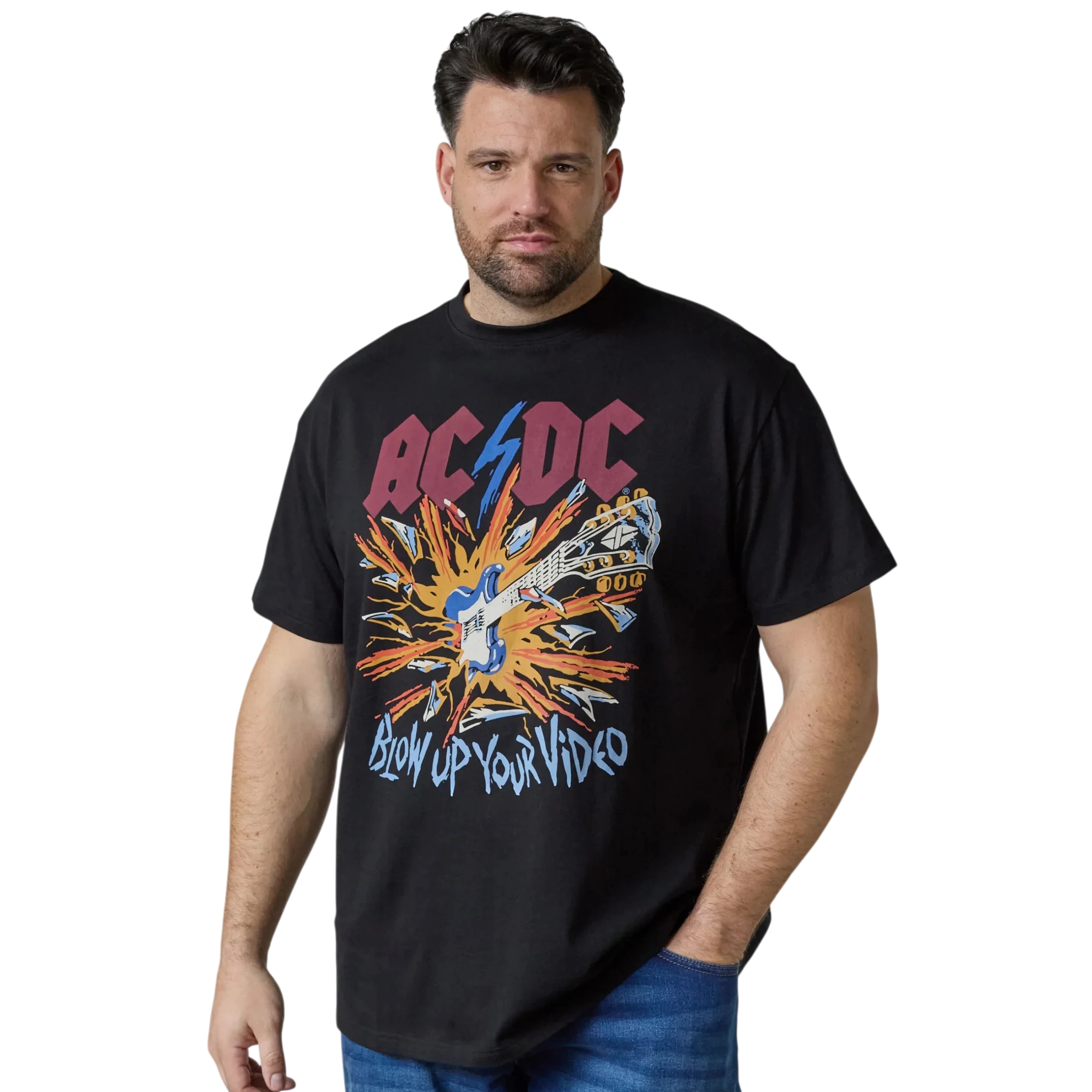 Czarna rockowa koszulka AC/DC Allsize