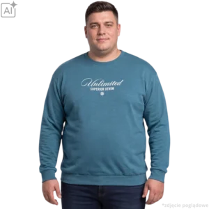 Turkusowa bluza przez głowę Allsize
