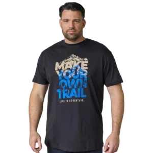 Czarny T-shirt z nadrukiem Allsize