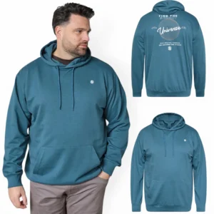 Turkusowa bluza z kapturem Allsize