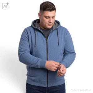 Błękitna bluza z kapturem Casa Moda