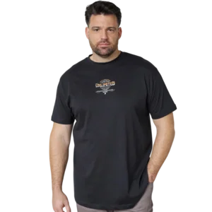 Czarny T-shirt z nadrukiem Allsize